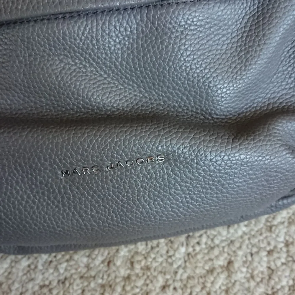 Marc Jacobs Gray Leather medium Varsity Backpack